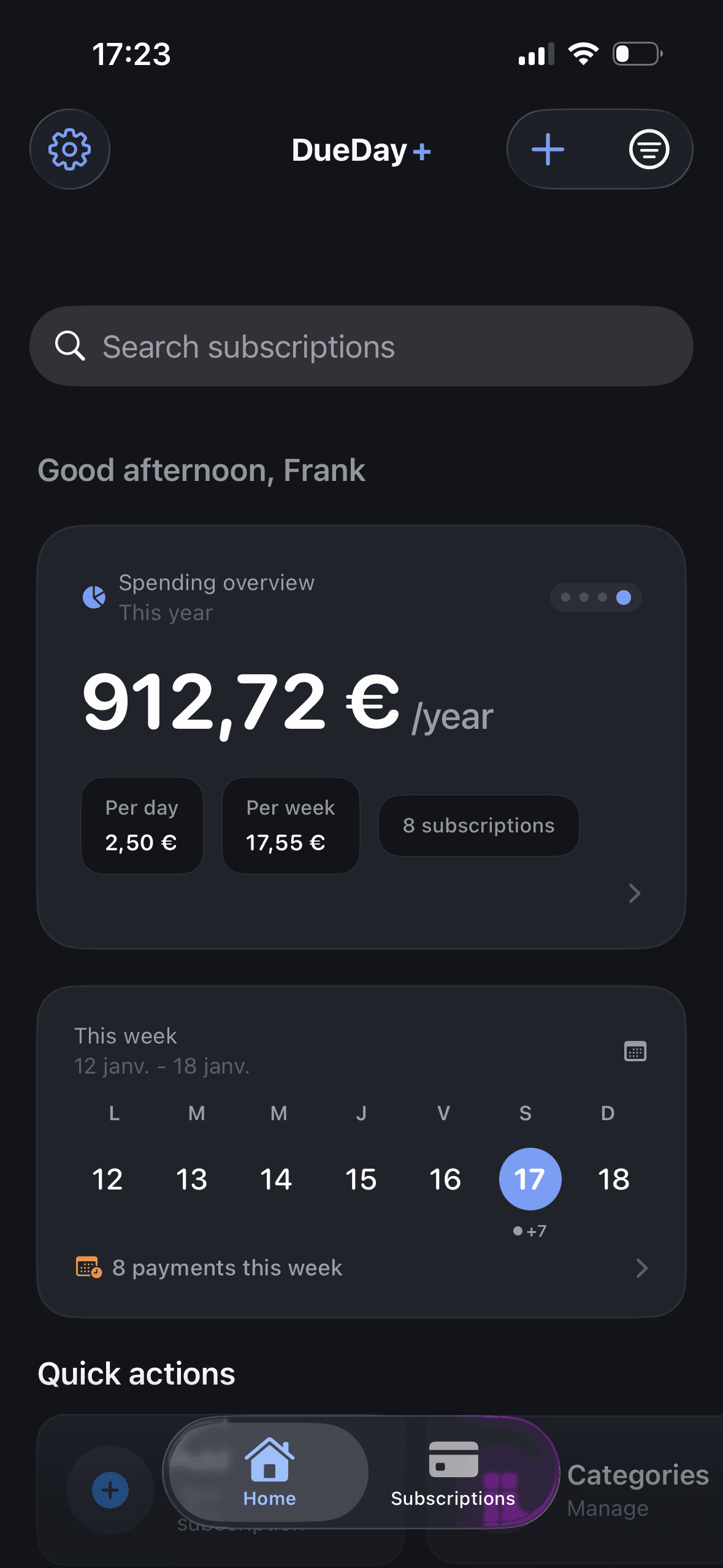 home dark mode preview